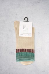 Photo produit 4 de Chaussettes beiges avec détail scintillant vert de Liberty Island pour Femmes