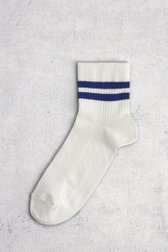 Le devant de Chaussettes blanches avec rayures bleu foncé de MP Denmark pour Femmes