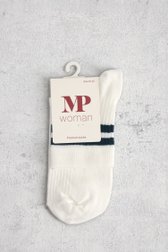 Photo produit 1 de Chaussettes  blanches avec rayures vert foncé de MP Denmark pour Femmes