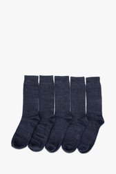 Chaussettes bleu foncé - 5 paires de Liberty Island pour Hommes