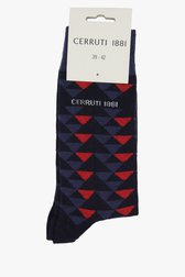 Chaussettes bleu marine à imprimé bleu-rouge de Cerruti 1881 pour Hommes