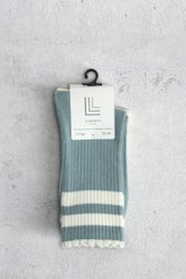 Photo produit 1 de Chaussettes bleues-blanches - 2 paires de Liberty Island pour Femmes