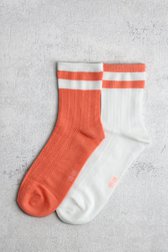Le devant de Chaussettes colorblock rose corail - 2 paires de Liberty Island pour Femmes