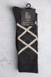 Chaussettes gris foncé - 2 paires de Liberty Island pour Hommes