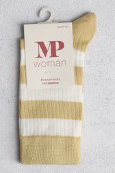 Chaussettes jaune clair à rayures blanches de MP Denmark pour Femmes