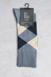 Chaussettes longues bleues - 2 paires de Liberty Island pour Hommes