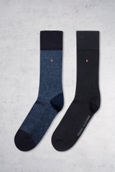 Chaussettes longues bleues - 2 paires de Tommy Hilfiger pour Hommes