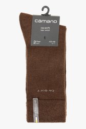 Photo produit 2 de Chaussettes longues en laine marron - 2 paires de Camano pour Hommes