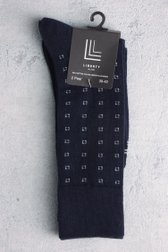Chaussettes longues marine - 2 paires de Liberty Island pour Hommes