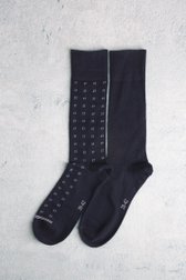 Chaussettes longues marine - 2 paires de Liberty Island pour Hommes