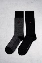 Chaussettes longues noires - 2 paires de Tommy Hilfiger pour Hommes