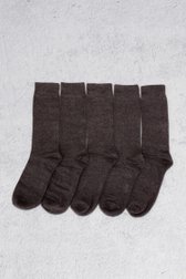 Chaussettes marron foncé - 5 paires de Liberty Island pour Hommes