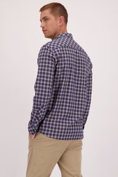 Le dos de Chemise à carreaux beige-bleu - Regular fit de Casual Five pour Hommes