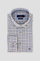 Photo produit 1 de Chemise à carreaux bleu-beige - Regular fit  de Dansaert Blue pour Hommes