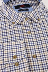 Photo produit 2 de Chemise à carreaux bleu-beige - Regular fit  de Dansaert Blue pour Hommes