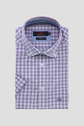 Chemise à carreaux bleu-rouge - comfort fit de Dansaert Blue pour Hommes