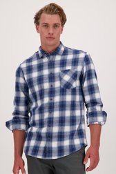 Chemise à carreaux bleus et blancs - Regular fit de Ravøtt pour Hommes