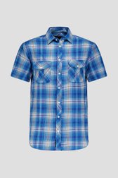 Chemise à carreaux bleus - Regular fit	 de Ravøtt pour Hommes