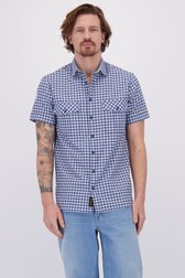 Le devant de Chemise à carreaux bleus – Regular fit de Ravøtt pour Hommes