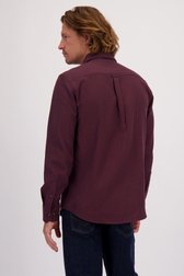 Le dos de Chemise à carreaux bordeaux et bleu – Regular fit de Ravøtt pour Hommes