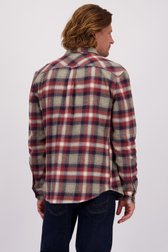 Le dos de Chemise à carreaux bordeaux – Regular fit de Ravøtt pour Hommes