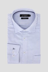 Chemise à carreaux fins bleu clair - Regular fit de Dansaert Black pour Hommes