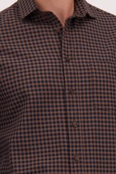 Détail de Chemise à carreaux marron - Regular fit de Casual Five pour Hommes