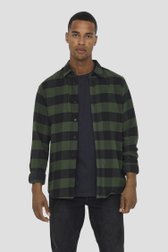 Le devant de Chemise à carreaux verte - Slim fit de Only & Sons pour Hommes