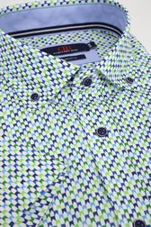 Photo produit 3 de Chemise à imprimé bleu-vert – Regular fit de Dansaert Blue pour Hommes