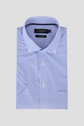Chemise à imprimé carreaux bleus – Regular fit de Dansaert Black pour Hommes