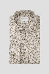 Photo produit 1 de Chemise à imprimé feuillage beige – Slim fit de Michaelis pour Hommes