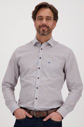 Chemise à imprimé fin en ocre/bleu - Regular fit de Dansaert Blue pour Hommes