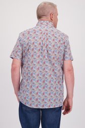 Chemise à imprimé floral bleu-rouge - comfort fit de Dansaert Blue pour Hommes