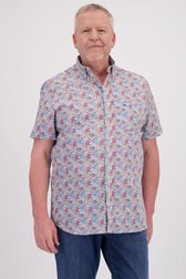 Chemise à imprimé floral bleu-rouge - comfort fit de Dansaert Blue pour Hommes