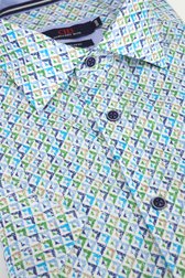 Photo produit 1 de Chemise à imprimé vert et bleu – Regular fit de Dansaert Blue pour Hommes