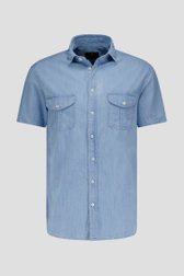 Chemise à manches courtes bleu clair de Ravøtt pour Hommes