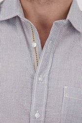 Chemise à manches courtes rayée blanc et bleu de Ravøtt pour Hommes