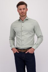 Chemise à manches longues vert clair - Slim fit de Michaelis pour Hommes