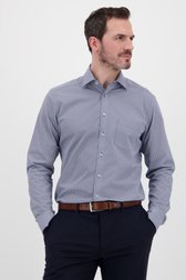 Chemise à motif bleu foncé et blanc - regular fit de Dansaert Black pour Hommes