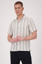 Chemise à motif rayé beige et vert de ONLY & SONS pour Hommes