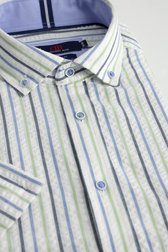 Photo produit 2 de Chemise à rayures à manches courtes - Regular fit de Dansaert Blue pour Hommes