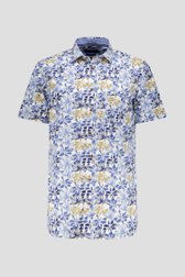 Chemise avec feuilles beige-bleu - Comfort fit de Dansaert Blue pour Hommes