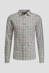 Photo produit 2 de Chemise beige à motif carreaux noirs – Slim fit de Only & Sons pour Hommes