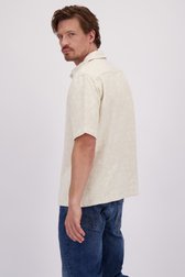 Le dos de Chemise beige à motif floral subtil de Bluefields pour Hommes