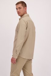 Le dos de Chemise beige à motif subtil de Casual Five pour Hommes