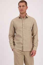 Le devant de Chemise beige à motif subtil de Casual Five pour Hommes