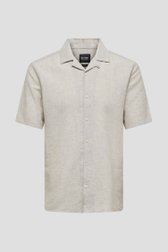 Photo produit 1 de Chemise beige clair en lin de Only & Sons pour Hommes