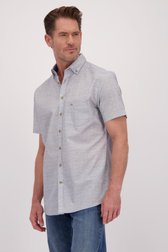 Le devant de Chemise blanc-bleu - coupe regular de Dansaert Blue pour Hommes