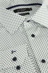 Photo produit 1 de Chemise blanche à fine imprimé vert - Comfort fit de Dansaert Black pour Hommes