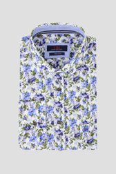 Chemise blanche à fleurs bleu clair - regular fit de Dansaert Blue pour Hommes